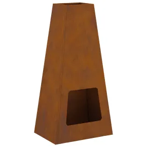 Vatră de foc piramidală - Oțel corten | Livrare gratuită 2