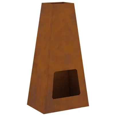 Vatră de foc piramidală - Oțel corten | Livrare gratuită