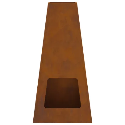 Vatră de foc piramidală - Oțel corten | Livrare gratuită