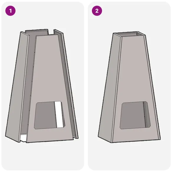 Vatră de foc piramidală - Oțel corten | Livrare gratuită Vatră de foc piramidală - Oțel corten | Livrare gratuită
