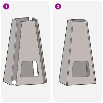 Vatră de foc piramidală - Oțel corten | Livrare gratuită