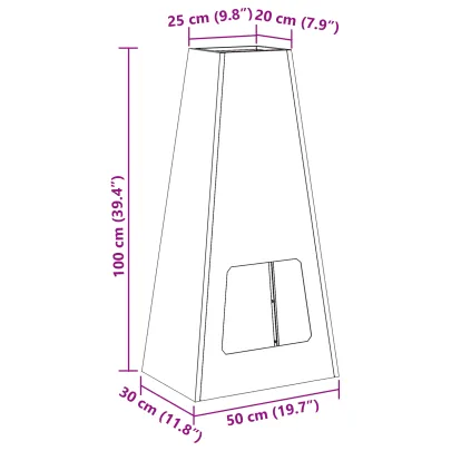 Vatră de Foc Exterior - Negru, Oțel - Livrare Gratuită