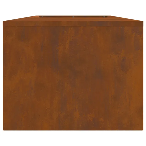 Vatră de foc cu depozitare lemne - Oțel corten rezistent