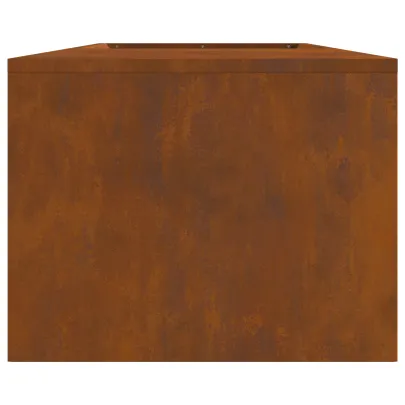 Vatră de foc cu depozitare lemne - Oțel corten rezistent