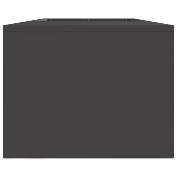 Vatră de foc exterior cu depozitare lemne - Negru - Oțel