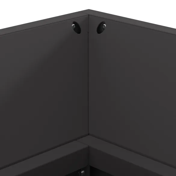 Vatră de foc exterior cu depozitare lemne - Negru - Oțel