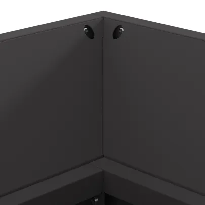 Vatră de foc exterior cu depozitare lemne - Negru - Oțel