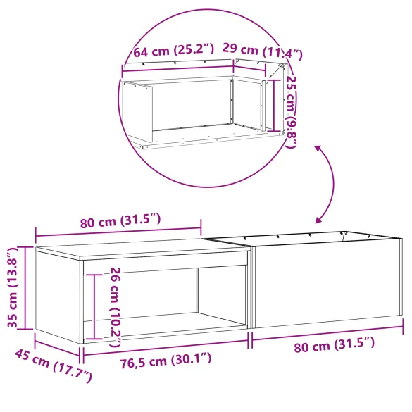 Vatră de foc exterior cu depozitare lemne - Negru - Oțel