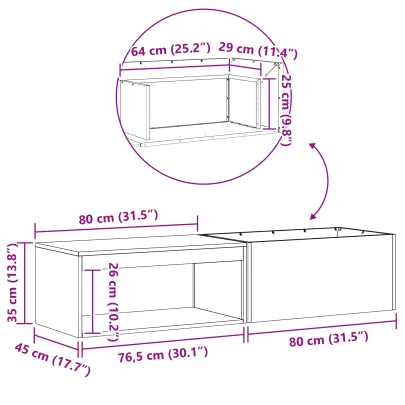 Vatră de foc exterior cu depozitare lemne - Negru - Oțel