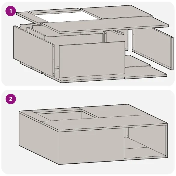 Vatră de foc cu depozitare lemne - Oțel Corten 100x100 cm