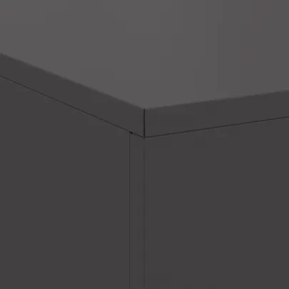 Vatră de foc din oțel cu depozitare lemne - Negru - 100x100x30 cm