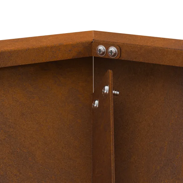 Vatră de foc hexagonală din oțel corten pentru exterior