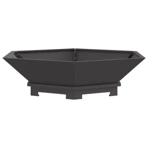 Vatră Foc Hexagonală Outdoor - Oțel Negru - Livrare Gratuită 2