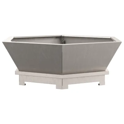 Vatră de foc hexagonală din oțel corten - Livrare gratuită