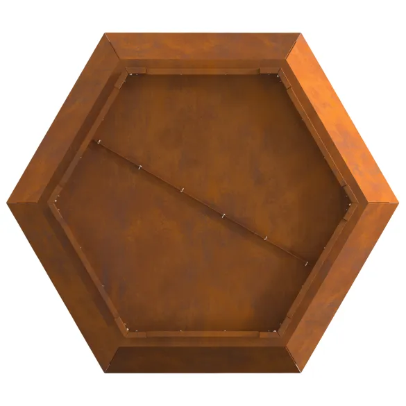 Vatră de foc hexagonală din oțel corten - Livrare gratuită Vatră de foc hexagonală din oțel corten - Livrare gratuită