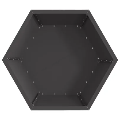Vatră Foc Hexagonală Negru - Oțel Rezistent - Livrare Gratuită
