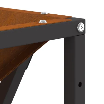 Vatră de foc pătrată din oțel Corten pentru exterior