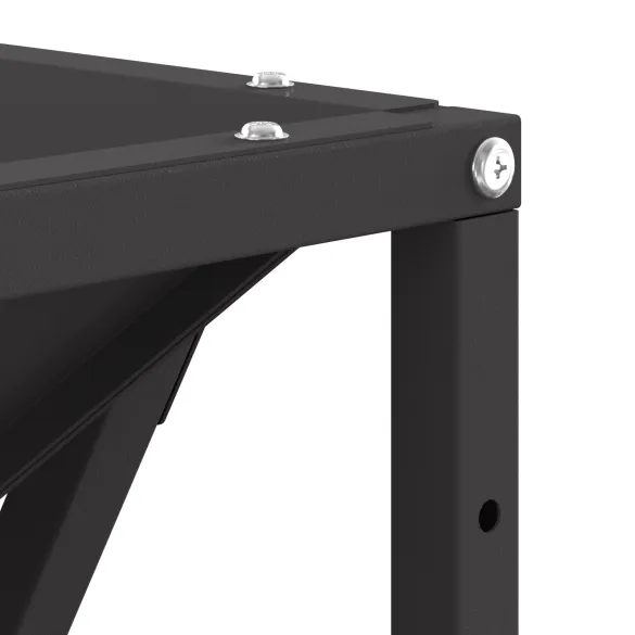 Vatră de foc pătrată 80x80 cm - Oțel negru pentru exterior