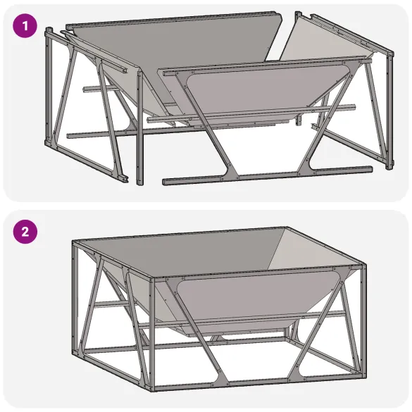 Vatră de foc pătrată 80x80 cm - Oțel negru pentru exterior
