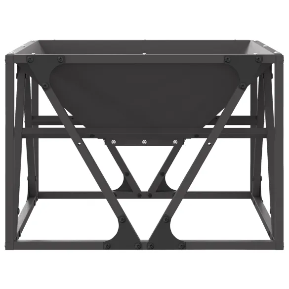 Vatră de foc pătrată negru - Oțel carbonificat - Livrare gratuită Vatră de foc pătrată negru - Oțel carbonificat - Livrare gratuită