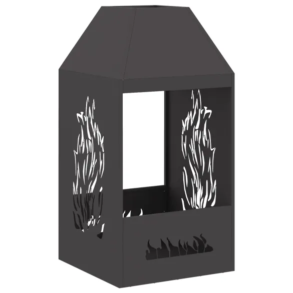 Foc de Tabără Negru Oțel pentru Grădină - Livrare Gratuită