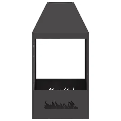 Foc de Tabără Negru Oțel pentru Grădină - Livrare Gratuită