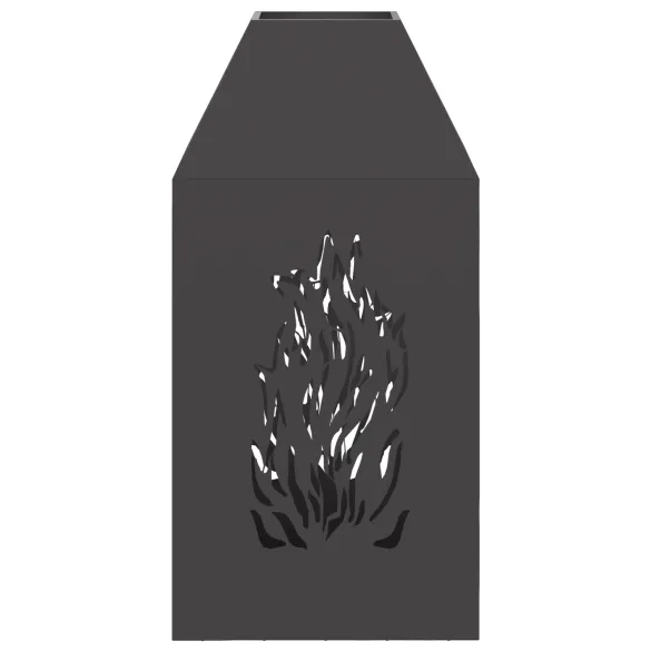 Foc de Tabără Negru Oțel pentru Grădină - Livrare Gratuită