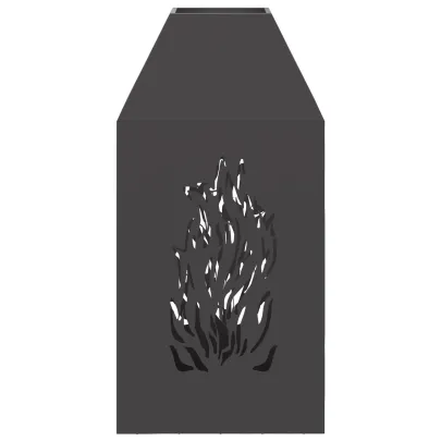 Foc de Tabără Negru Oțel pentru Grădină - Livrare Gratuită