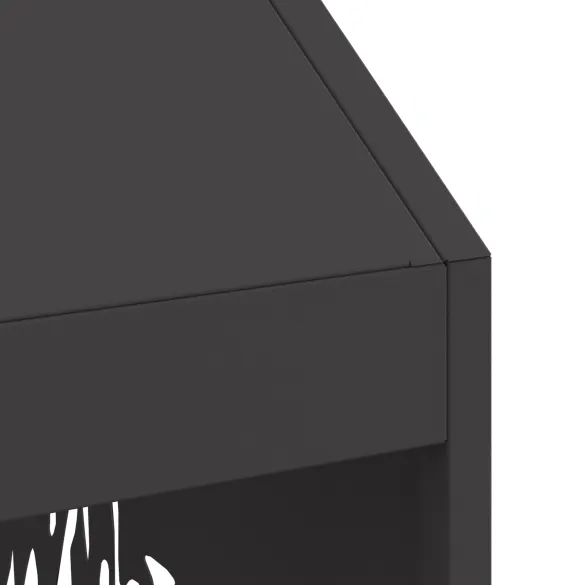 Foc de Tabără Negru Oțel pentru Grădină - Livrare Gratuită