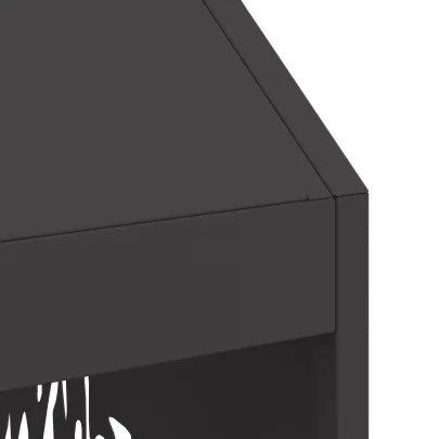 Foc de Tabără Negru Oțel pentru Grădină - Livrare Gratuită