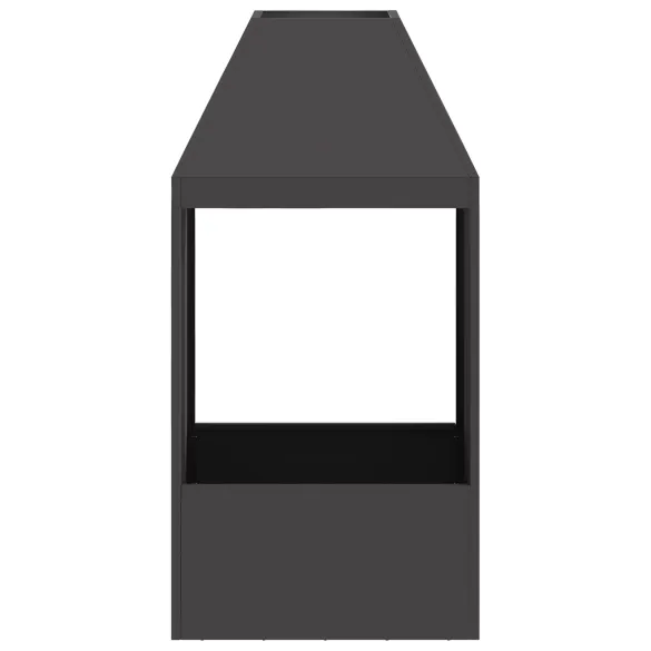 Șemineu Exterior Negru din Oțel | Livrare Gratuită