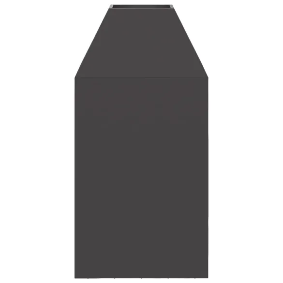 Șemineu Exterior Negru din Oțel | Livrare Gratuită