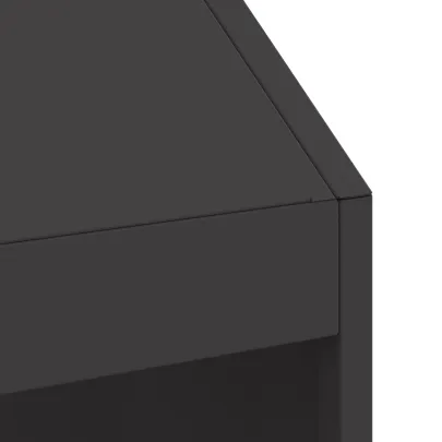 Șemineu Exterior Negru din Oțel | Livrare Gratuită