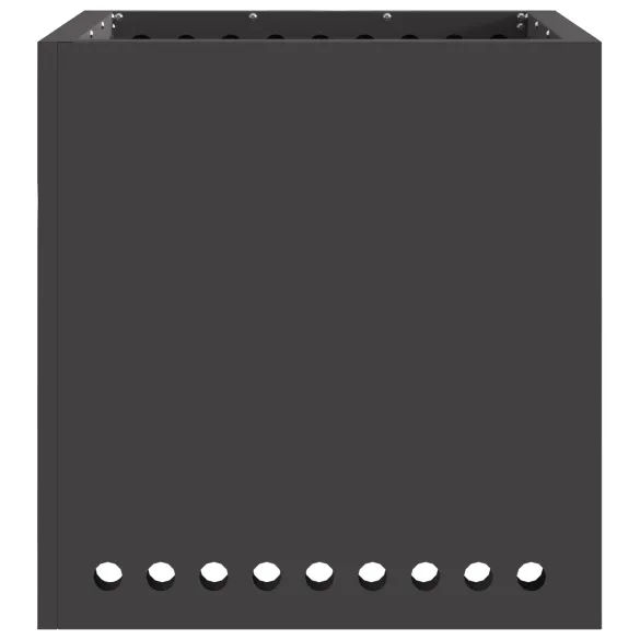 Vatră de foc fără fum pătrată - Oțel negru - 48x48x50 cm Vatră de foc fără fum pătrată - Oțel negru - 48x48x50 cm
