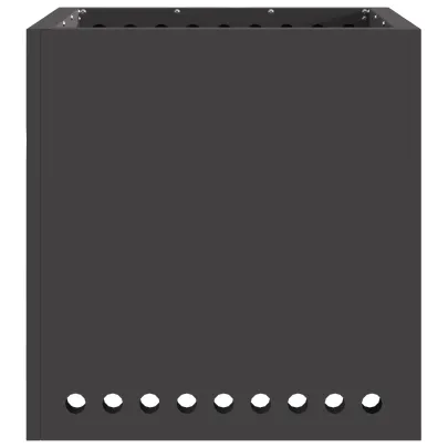 Vatră de foc fără fum pătrată - Oțel negru - 48x48x50 cm