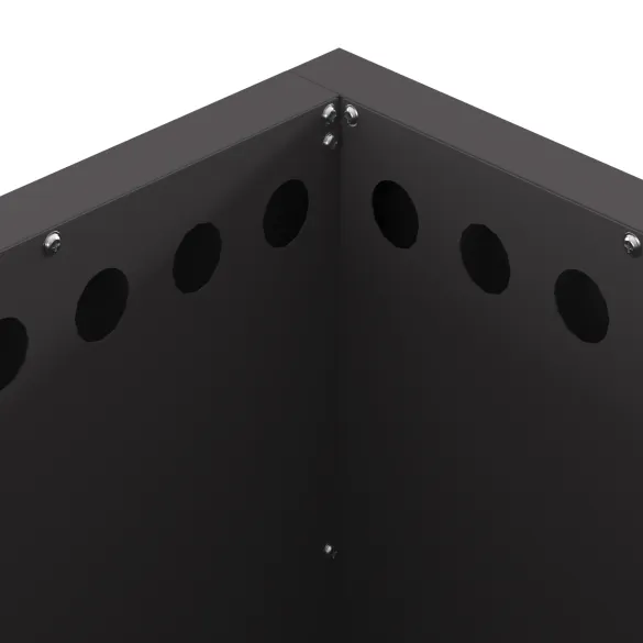 Vatră de foc fără fum pătrată - Oțel negru - 48x48x50 cm Vatră de foc fără fum pătrată - Oțel negru - 48x48x50 cm