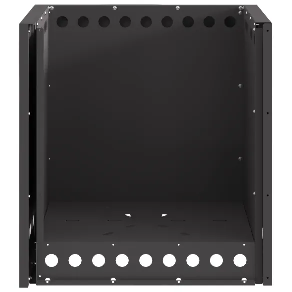 Vatră de foc fără fum pătrată - Oțel negru - 48x48x50 cm Vatră de foc fără fum pătrată - Oțel negru - 48x48x50 cm