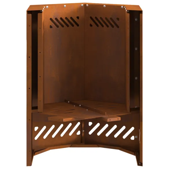Vatră Foc Hexagonală Fără Fum - Oțel Corten - Livrare Gratuită Vatră Foc Hexagonală Fără Fum - Oțel Corten - Livrare Gratuită