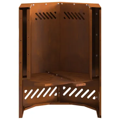 Vatră Foc Hexagonală Fără Fum - Oțel Corten - Livrare Gratuită