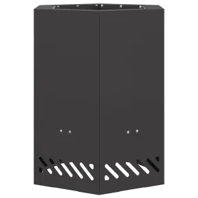 Vatră Foc Hexagonală Fără Fum - Negru - Oțel | Livrare Gratuită 2