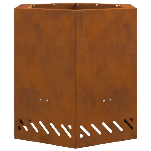 Vatră Foc Hexagonală Fără Fum - Oțel Corten - Livrare Gratuită Vatră Foc Hexagonală Fără Fum - Oțel Corten - Livrare Gratuită