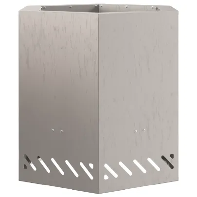 Vatră Foc Hexagonală Fără Fum - Oțel Corten - Livrare Gratuită