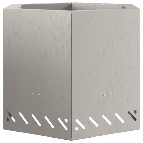 Vatră Foc Hexagonală Fără Fum - Oțel Corten - Outdoor