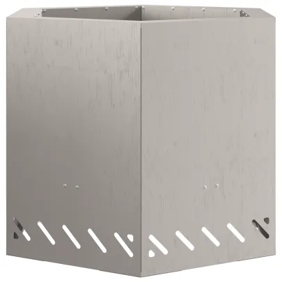 Vatră Foc Hexagonală Fără Fum - Oțel Corten - Outdoor