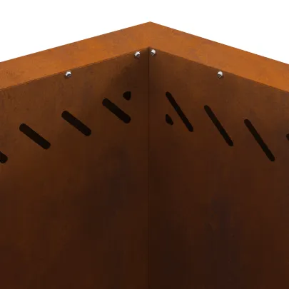 Vatră Foc Hexagonală Fără Fum - Oțel Corten - Outdoor