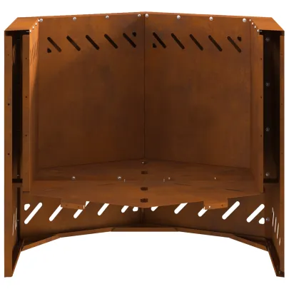 Vatră Foc Hexagonală Fără Fum - Oțel Corten - Outdoor