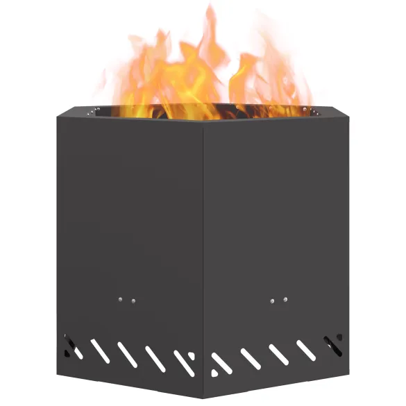 Vatră Foc Hexagonală Fără Fum - Oțel - Livrare Gratuită Vatră Foc Hexagonală Fără Fum - Oțel - Livrare Gratuită