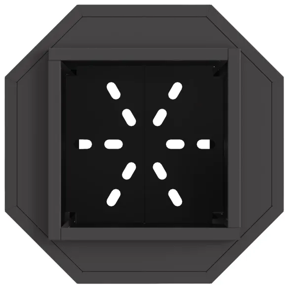 Focar Hexagonal Fără Fum Negru din Oțel | Livrare Gratuită