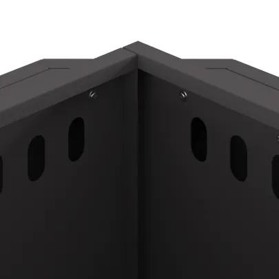 Focar Hexagonal Fără Fum Negru din Oțel | Livrare Gratuită