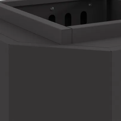 Focar Hexagonal Fără Fum Negru din Oțel | Livrare Gratuită